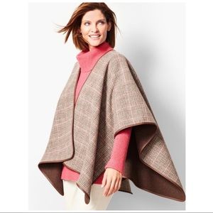 Talbots Cape Glen Plaid Ruana Wrap